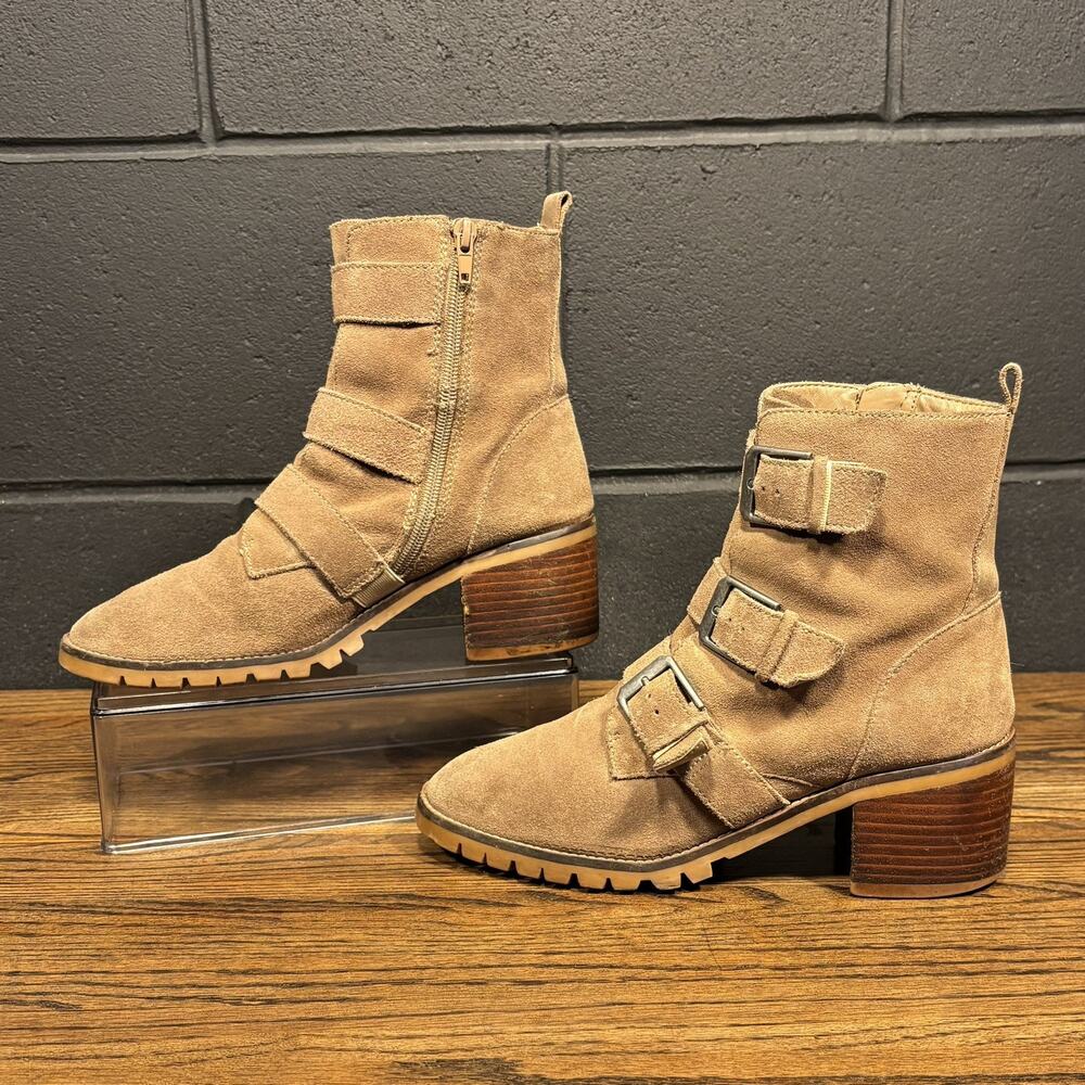 Crown Vintage ASSA Suede Buckle Ankle Boots Women’s 9